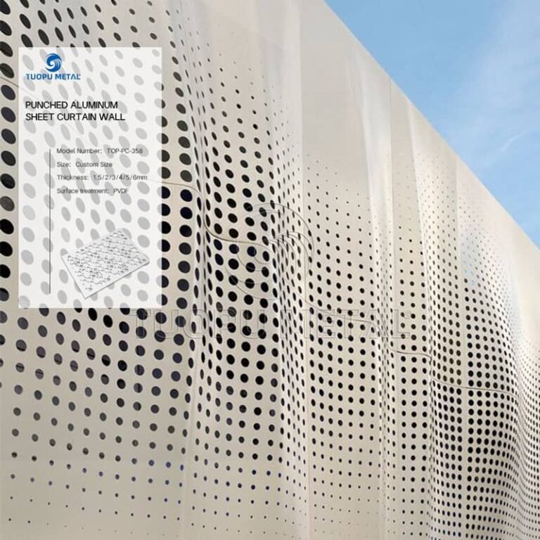 Aluminum curtain wall panel for hotel lobbies - detail view