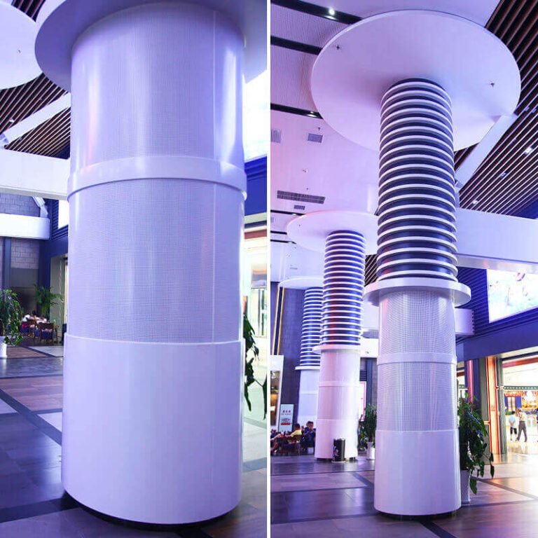 Aluminum column cover for school buildings - project application