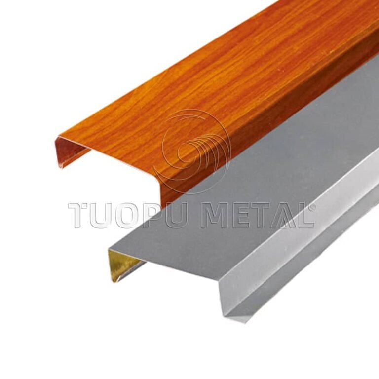 Aluminum baffle ceiling - detail view