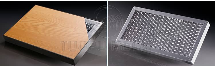 Aluminum honeycomb panel for Parking Structures - detail view