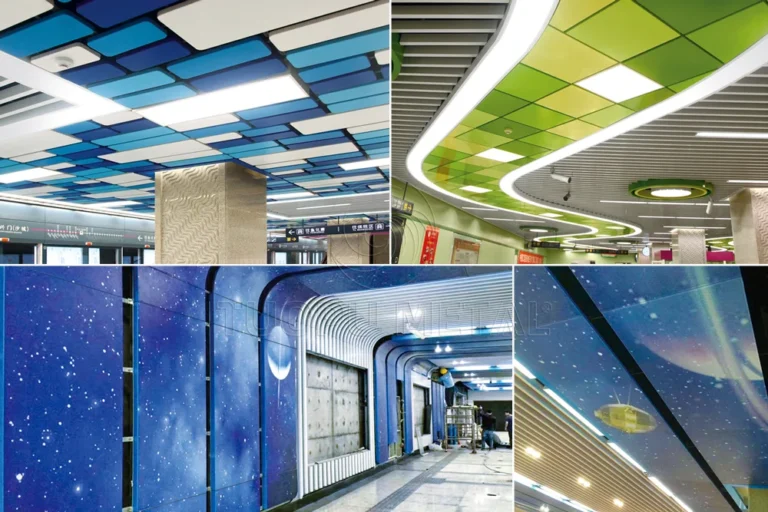 Aluminum column cover for metro stations - detail view