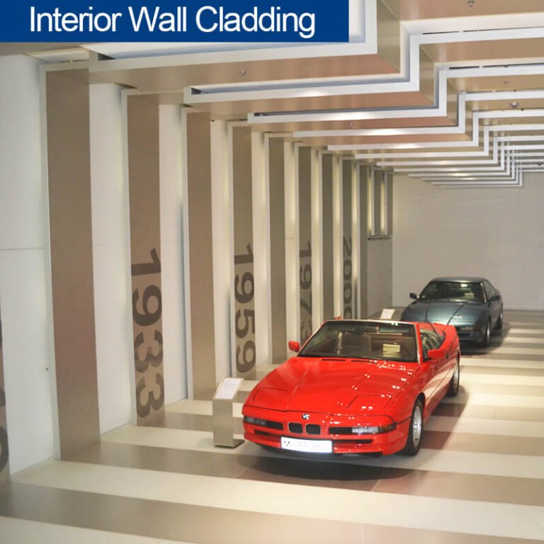 Aluminum solid panel for shopping malls - detail view