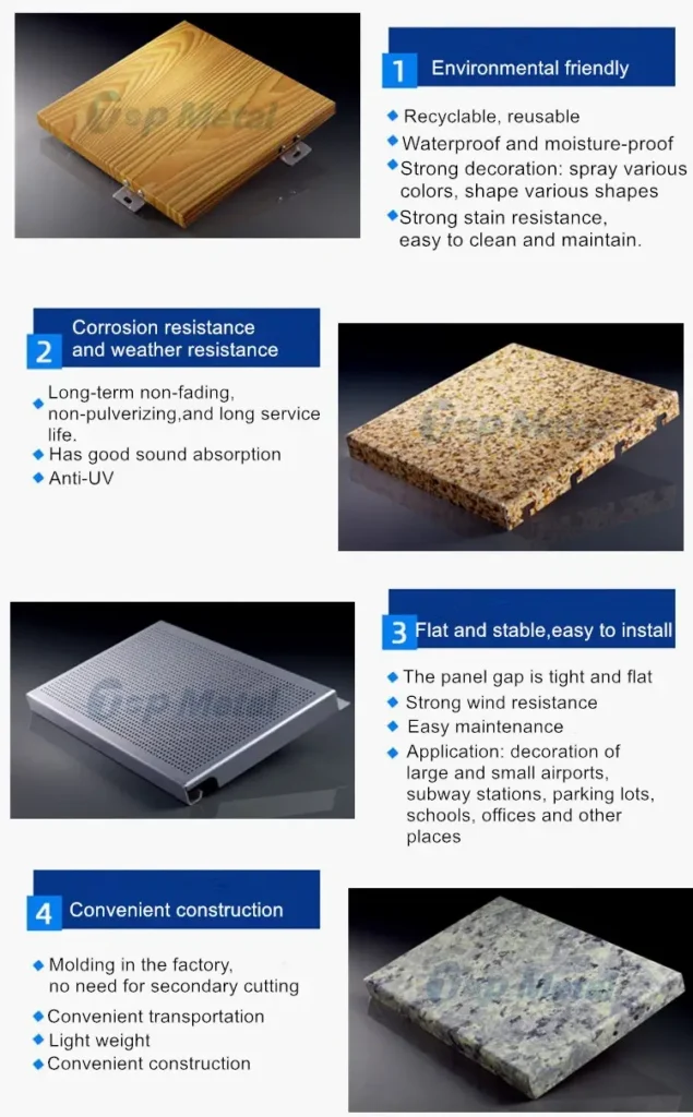 Aluminum solid panel - project application