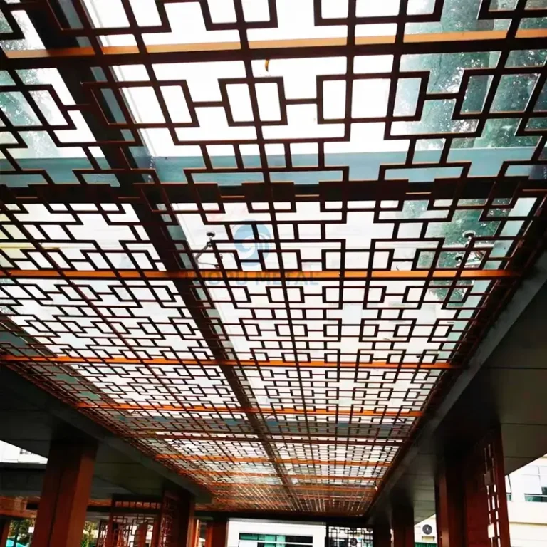 Decorative aluminum panel - detail view