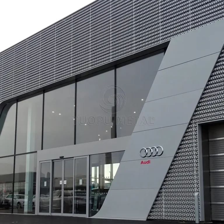 Aluminum curtain wall panel for Parking Structures - detail view