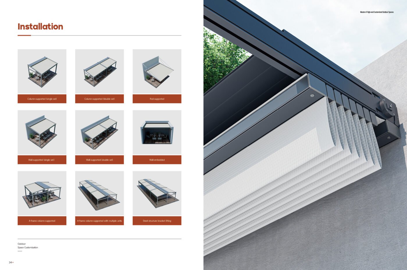 Aluminum pergola for Hospital Corridors - project application