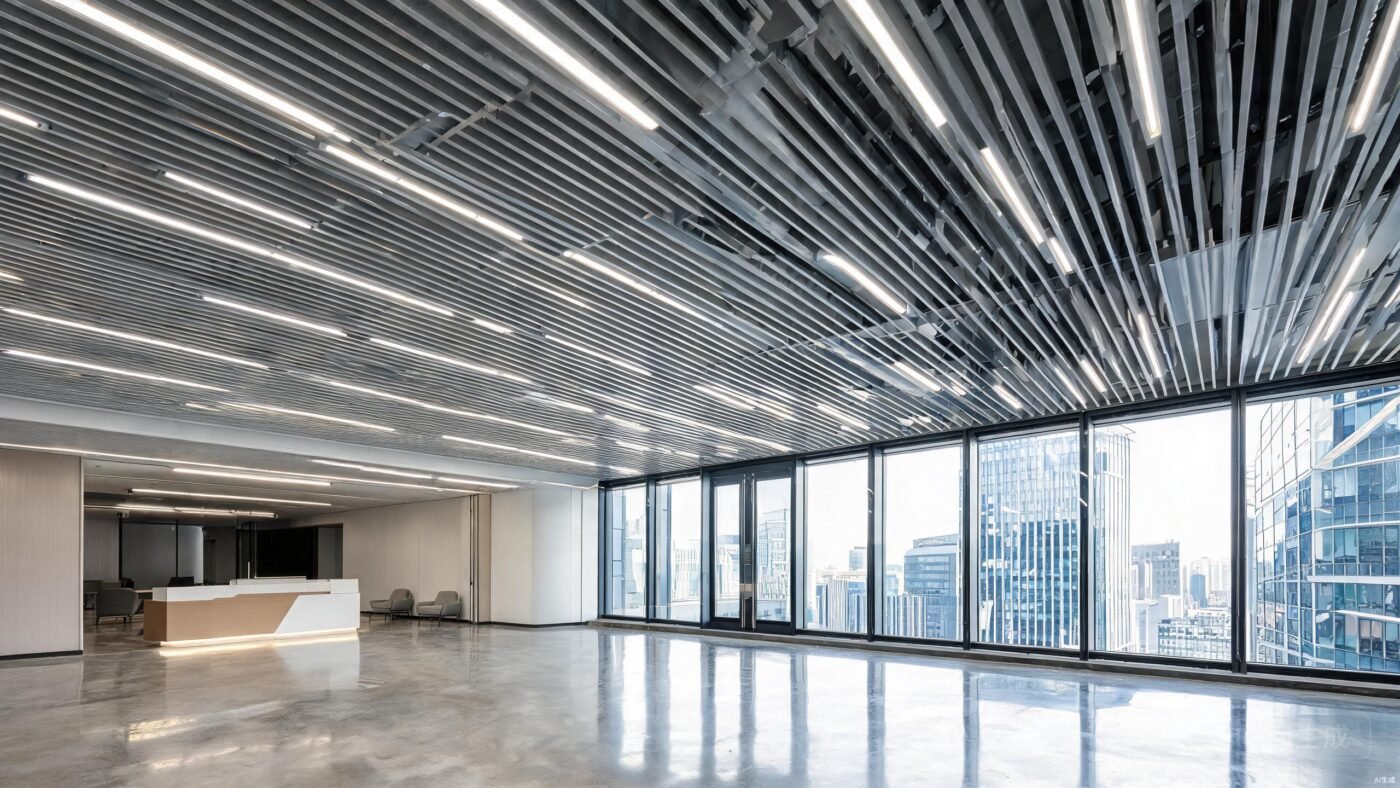 Clip-in aluminum ceiling tile - project application