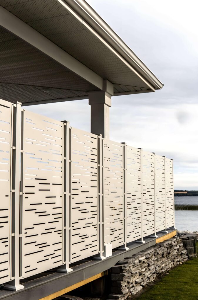 Aluminum fence panel for School Buildings - project application
