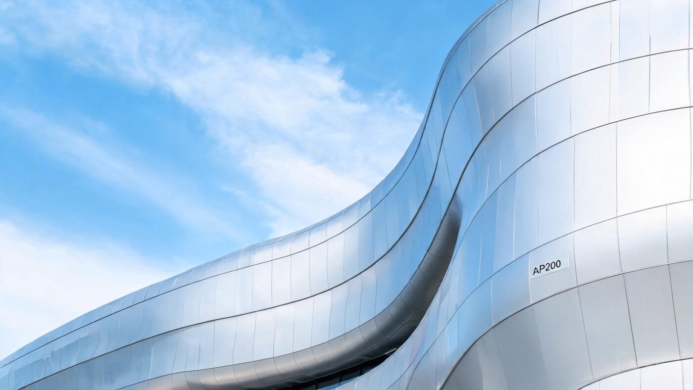 Aluminum curtain wall panel for Metro Stations - detail view