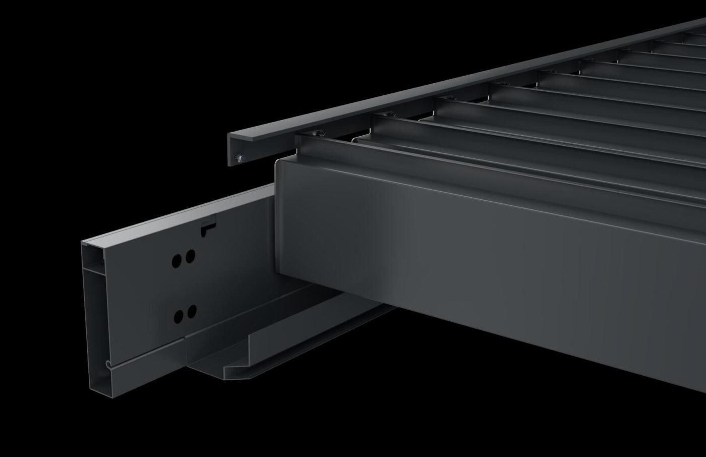 Clip-in aluminum ceiling tile for Airport Terminals - project application