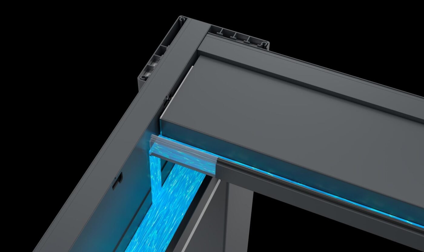 Aluminum column cover - detail view