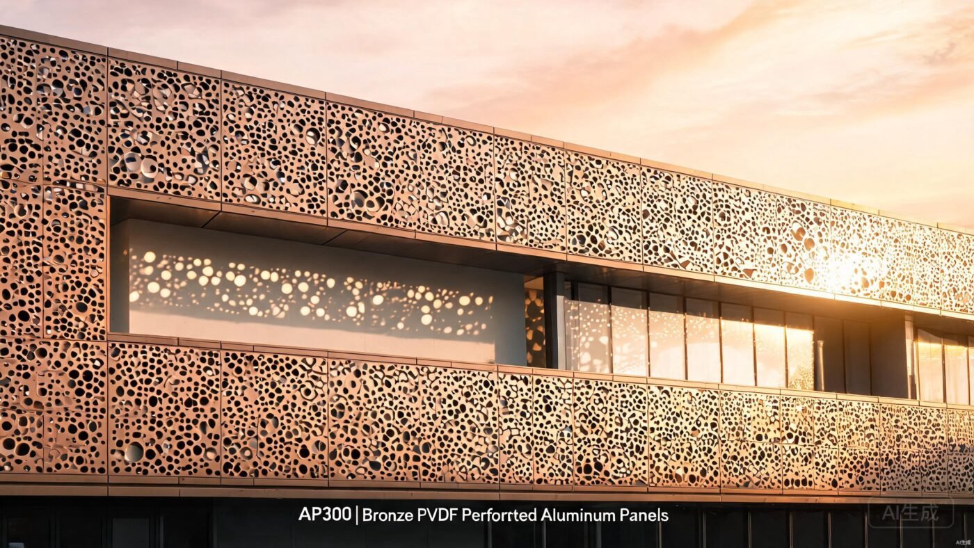 Perforated aluminum panel - project application
