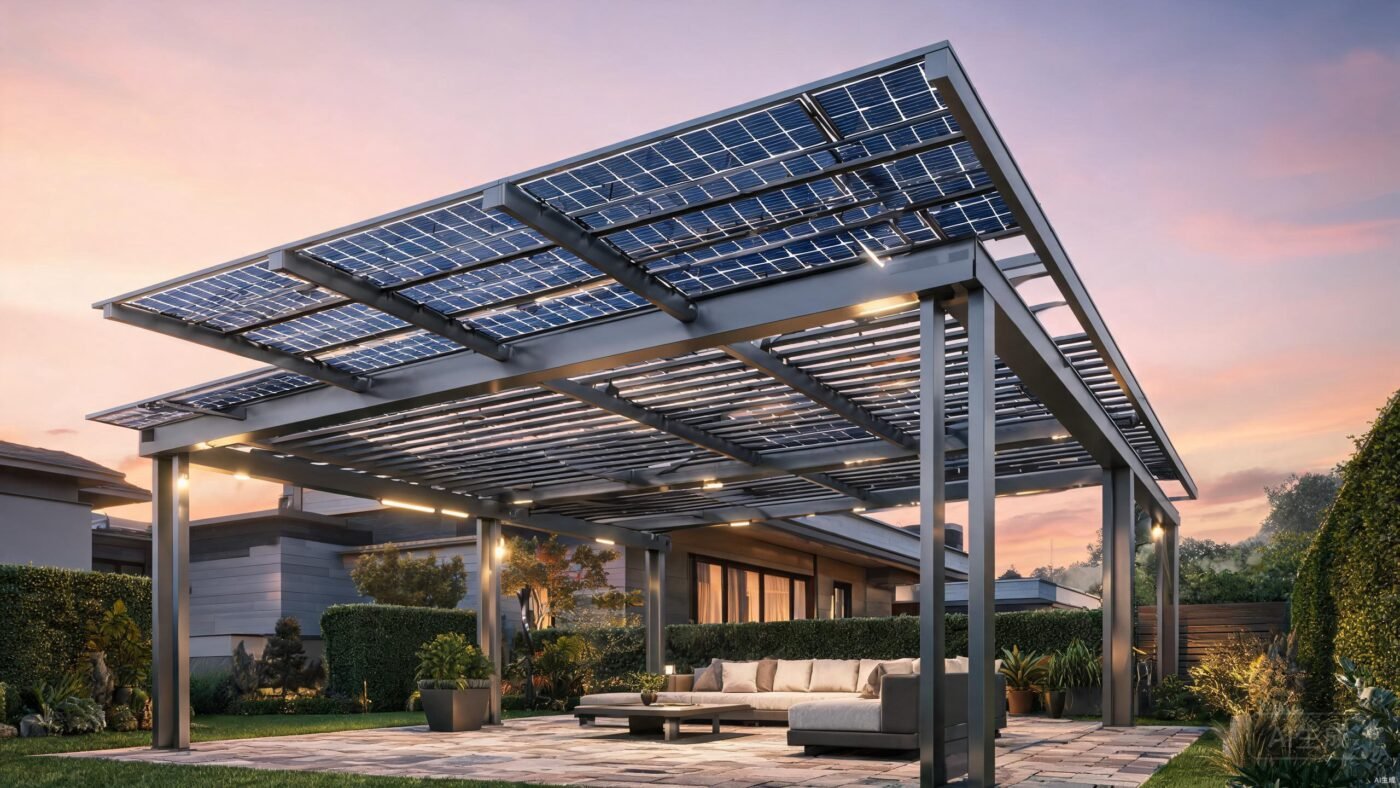 Aluminum pergola - project application