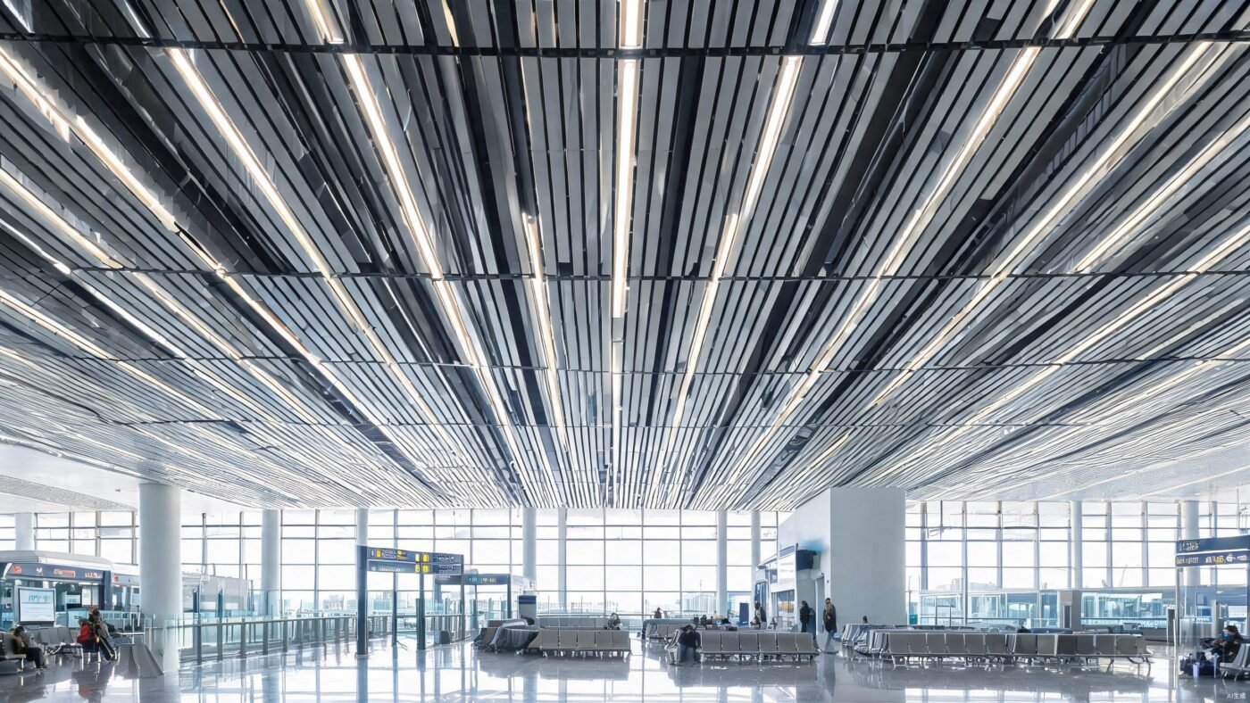 Clip-in aluminum ceiling tile - project application