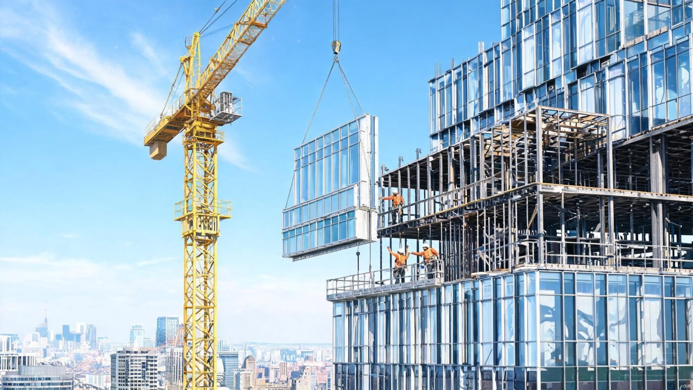 Aluminum curtain wall panel - project application